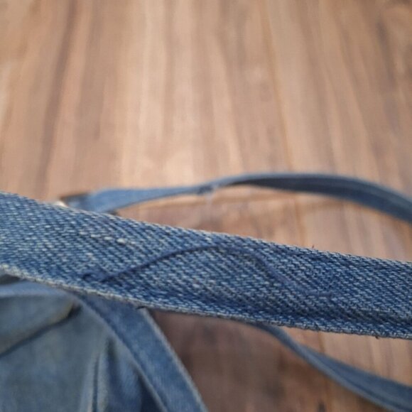 Embroidered Patch whimsical Jean Purse - Picture 3 of 13